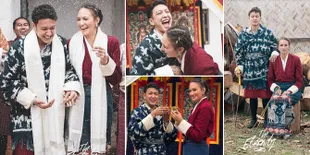 FOTO: Suasana Pernikahan Nadine & Dimas Anggara di Bhutan, Sweet!