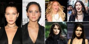 FOTO Super Mirip! Bella Hadid & Jennifer Lawrence Susah Dibedakan