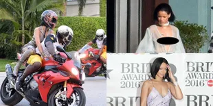 FOTO Syuting Video Klip, Rihanna Pakai Dress Transparan & Braless