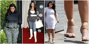 FOTO: Tak Selalu Modis, Kim Kardashian Juga Pernah Gagal Keren