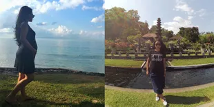 FOTO: Tantri Kotak Pamer Perut Buncit Saat Babymoon di Bali