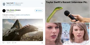 FOTO: Taylor Swift Post Video Ular, Begini Reaksi Kocak Netizens