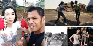 FOTO: Tetap Cantik Meski Berkeringat, Gisel Semangat Thai Boxing