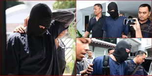 FOTO: Tutupi Wajah dan Pakai Baju Tahanan, Jupiter Diperiksa BNN