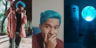 FOTO: Ubah Rambut Jadi Biru, Joshua Suherman Ternyata Fans TWICE!