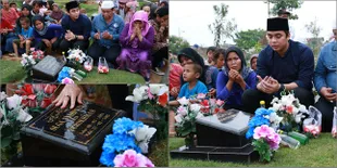 FOTO: Ulang Tahun, Billy Syahputra Berziarah ke Makam Olga
