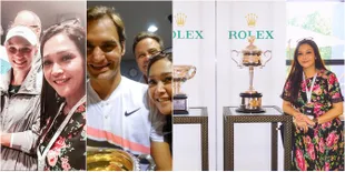 FOTO: Ultah di Melbourne, Maia Estianty Nikmati Nonton Tennis