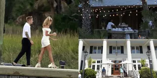 Foto Venue Pernikahan dan Dekorasi Wedding Dinner Justin Bieber - Hailey Baldwin