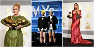 FOTO: Wajah Para Pemenang Grammy Awards 2017, Adele Borong Lima!