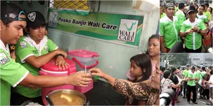 Foto Wali Band Bagikan Bubur Kacang Hijau ke Korban Banjir
