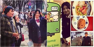 Galeri Seru Foto Indra Bekti dan Rena JKT48 Syuting di Jepang