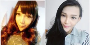 Galeri Wajah Oplas Ala Alien Model China Dina Leopard, Seram?