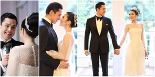 Gaun Cantik Sandra Dewi Kala Dinner Resepsi di Disneyland, Elegan