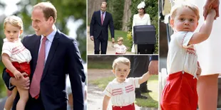 Gaya Ganteng & Lucu Prince George Saat Hadiri Baptis Charlotte