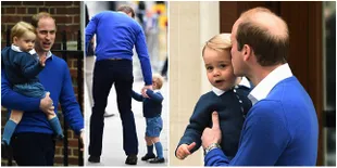 Gaya Imut Pangeran George Saat Jenguk Adik Barunya, Unyu Gemes!