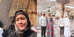 Gaya Jilbab Maia Estianty Selama Umrah Bareng Irwan Mussry, Kece!
