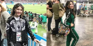 Gaya Sporty Via Vallen di Rusia, Sayang Tim Yang Didukung Kalah