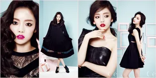 Goo Hara KARA Tampil Serba Hitam di Sesi Pemotretan Ceci