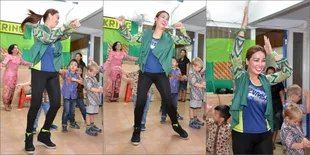 Goyang-Goyang Cantik, Fifie Buntaran Ajari Zumba Pada Anak-Anak