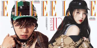 Gucci Gang dengan Damage Bukan Main, Potret IU dan Kai EXO Berkilauan di Cover Majalah ELLE Korea November