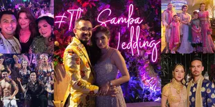 Hadiri Samba Wedding Amrit Punjabi & Sanjana, Para Artis Bergaya Bollywood!