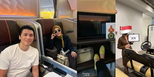 Hanya Sebentar di Indonesia, 8 Potret Syahrini Balik ke Singapore Naik First Class - Disambut Khusus bak di Drakor