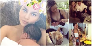 Hari-Hari Chrissy Teigen Pasca Melahirkan, Menyusui Sampai Masak
