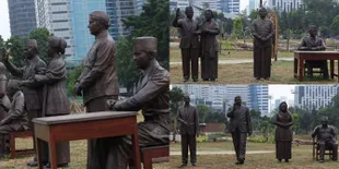 Hiasi Hutan Kota GBK, Begini Potret 7 Patung Presiden Indonesia 