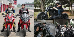 Hot Mom Dua Anak, Intip 8 Potret Gaya Keren Nabila Putri yang Tetap Cantik Saat Naik Moge