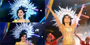 Inilah Bulu Kristal Terbang di Kepala Syahrini, Super Membahana!