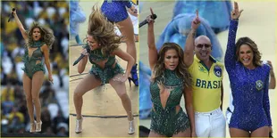J-Lo dan Pibull Buka Piala Dunia 2014 Dengan Penampilan Seksi