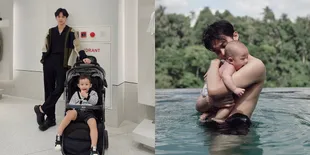 Jadi Ayah Dua Anak, Potret Hot Daddy Rey Mbayang yang Tetap Stylish Saat Momong Buah Hati