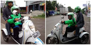 Jadi Driver Ojek Online, Difabel Ini Ingin Anaknya Jadi Sarjana