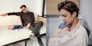 Jadi Papa Muda, Ini 9 Potret Rey Mbayang Momong Anak - Telaten Urus Bayi