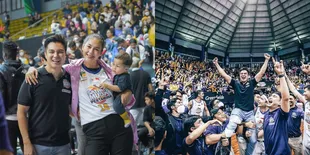 Jadi Presiden Klub, Potret Baim Wong Rayakan Kemenangan Tim Basket Satria Muda Bersama Paula Verhoeven