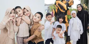 Jarak Usianya Berdekatan, 8 Potret Interaksi Empat Anak Oki Setiana Dewi yang Bikin Gemas