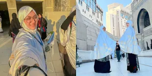 Jarang Tersorot, Intip Potret Riang Cahya Adik Happy Asmara Tampil Berhijab saat Jalani Ibadah Umrah