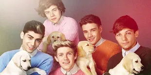 Jika Personil One Direction Tampil Jadul Bersama Anjing