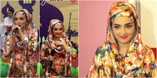 Kaftan Terusan ala Ashanty - Tetap Terlihat Langsing Saat Hamil