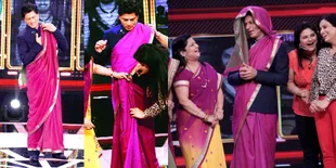 Kegilaan Shahrukh Khan Bersari Pink, Makin Cantik Dengan Kerudung