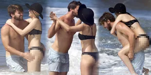 Kemesraan Miley Cyrus dan Pacar, Dari Ciuman Hingga Gendong Manja