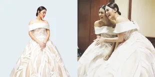 Kenakan Gaun Pengantin, Ada Cincin Melekat di Jari Manis Raisa