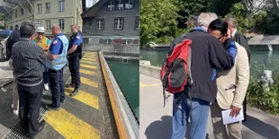 Kini Sudah Ikhlaskan Sang Anak, 9 Potret Perjuangan Ridwan Kamil Selama Ikut Membantu Pencarian Eril - Turun Langsung Menyisir Sungai Aare