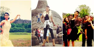 Koleksi Pose Cantik Julia Perez di Kawasan Candi Borobudur