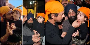 Kunjungi Kuil Emas di Amritsar, Shahrukh Khan Kompak Bareng AbRam