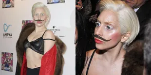 Lady Gaga Pakai Kumis Palsu Dan Tampil Super Seksi di Berlin