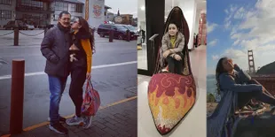 Lanjut Liburan di Amerika, Mayangsari Cium Mesra Bambang di Jalan