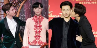 Lay EXO Foto Bareng Patung Lilinnya, Mirip Banget Seperti Kembar