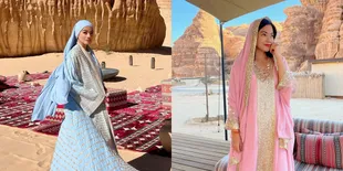 Liburan ke Al Ula, 8 Potret Penampilan Muslimah Titi Kamal yang Sukses Jadi Sorotan - Cantik dan Adem Banget