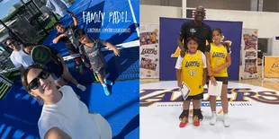 Liburan ke Amerika Tetap Olahraga, Potret Nia Ramadhani Temani Anak Latihan Basket dan Main Padel